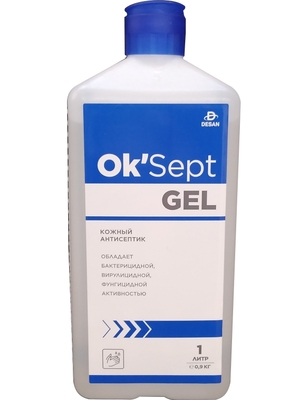 Ok'Sept Гель (ОкСепт) спиртовое дезинфицирующее средство, кожный антисептик 1л